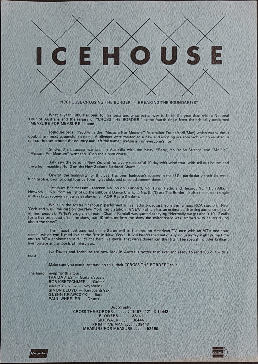 Icehouse - Crossing The Border - Breaking The Boundaries