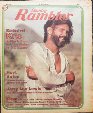 Kris Kristofferson - Country Rambler Issue 11 Feb. 10, 1977