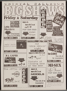 Boys Next Door - Crystal Ballroom Newsheet November 1979