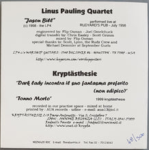 Load image into Gallery viewer, Linus Pauling Quartet - Jason Bill