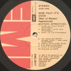 Masters Apprentices - Now That It's Over Best Of Masters' Apprentices