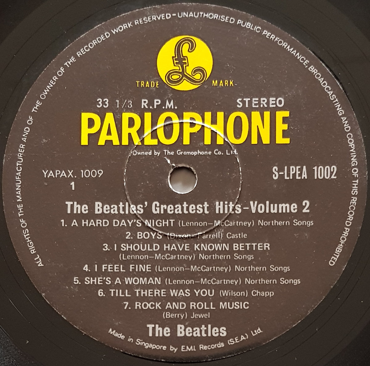 Beatles - Greatest Hits Volume 2 – Vicious Sloth Collectables