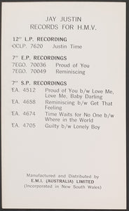 Jay Justin - Jay Justin Records For H.M.V.