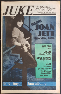 Joan Jett - Juke November 13 1982. Issue No.394