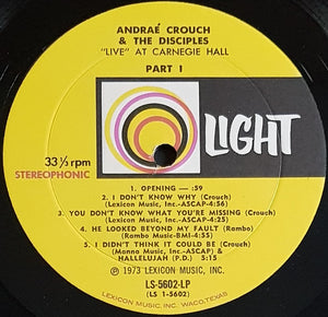 Andrae Crouch & The Disciples- "Live" At Carnegie Hall