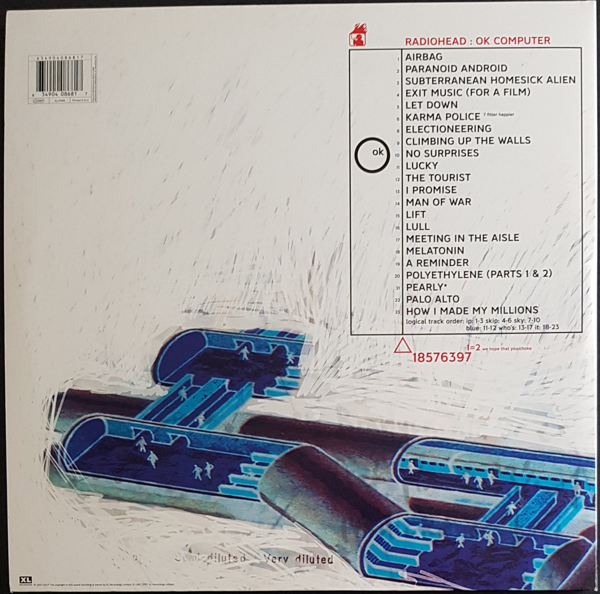 Radiohead - OK Computer OKNOTOK 1997 2017 - Blue Vinyl – Vicious