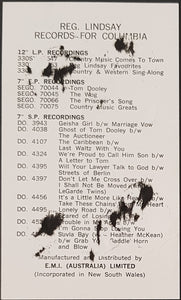 Lindsay, Reg - Black & White Picture Card - 1965
