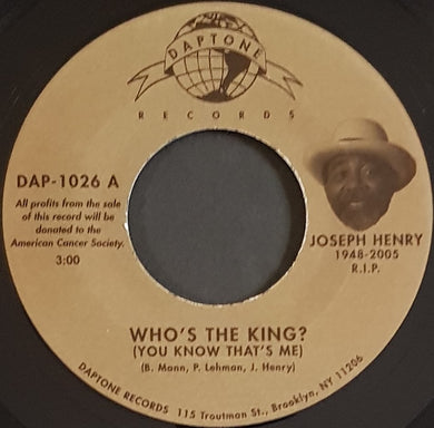 Henry, Joseph - Who's The King? (You Know That's Me)