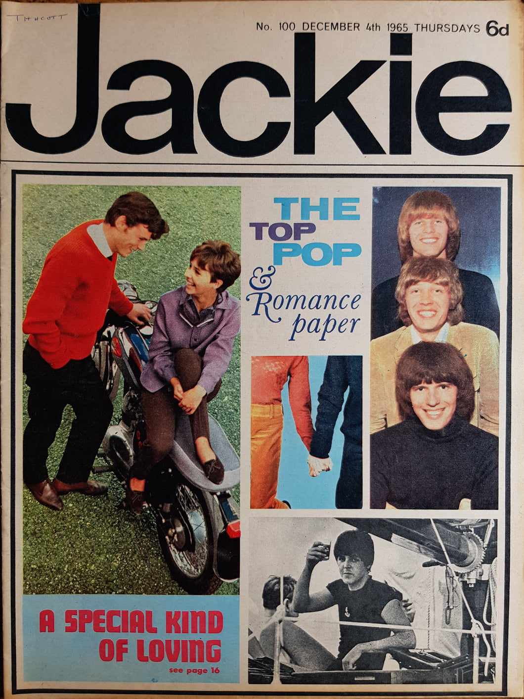 Small Faces - Jackie No.100 December 4, 1965