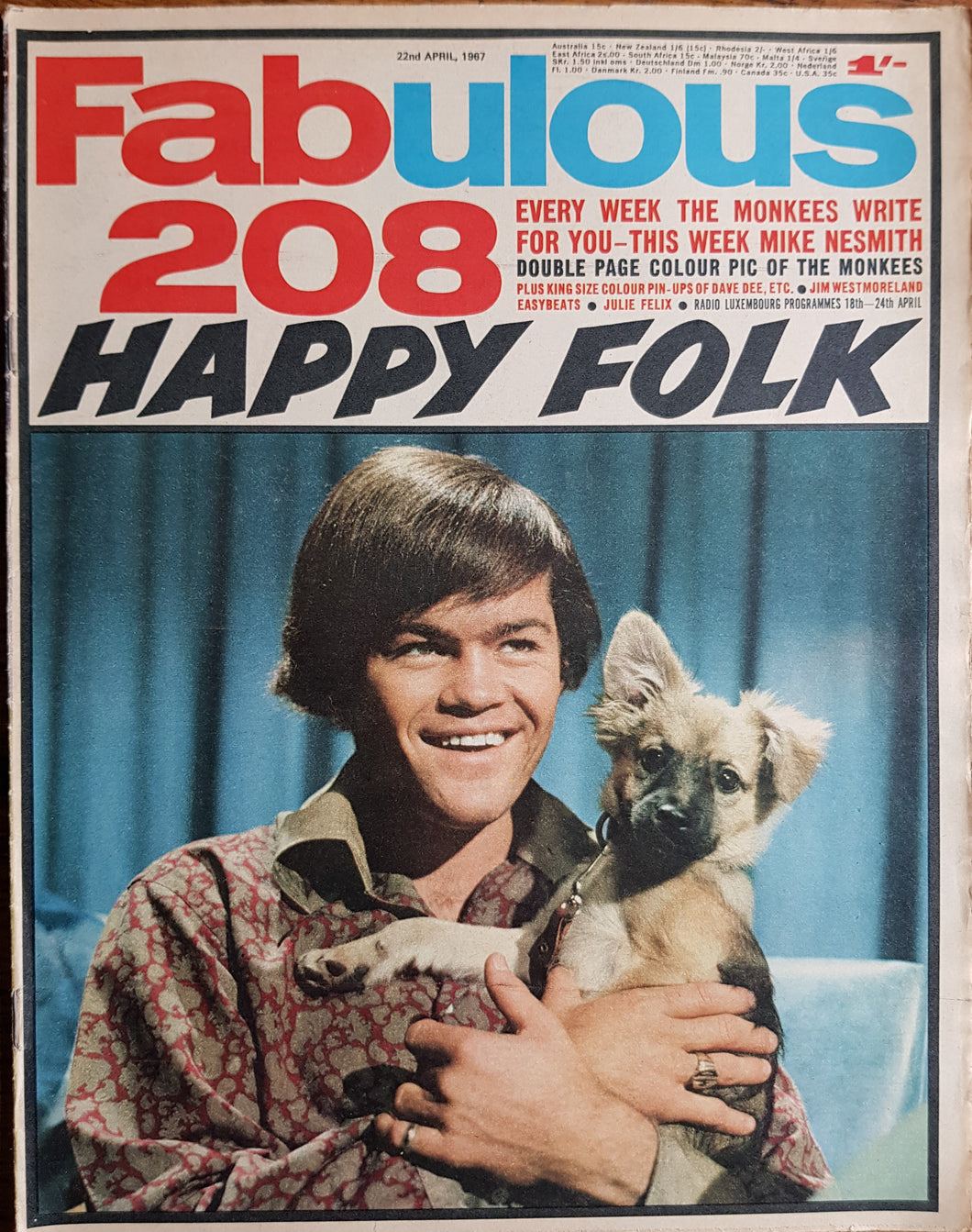 Monkees - Fabulous 208 April 22nd 1967