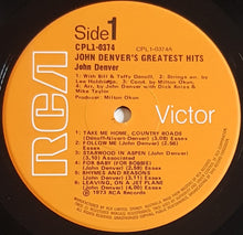 Load image into Gallery viewer, John Denver - John Denver&#39;s Greatest Hits