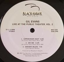 Load image into Gallery viewer, Evans, Gil - Live At The Public Theater Vol. 2 (New York 1980)