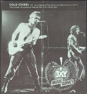 Cold Chisel - 3XY Music Survey Chart