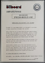 Load image into Gallery viewer, Max Merritt &amp; The Meteors - Billboard Press Release 11/11/80