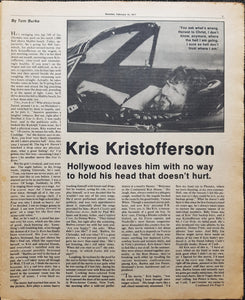 Kris Kristofferson - Country Rambler Issue 11 Feb. 10, 1977