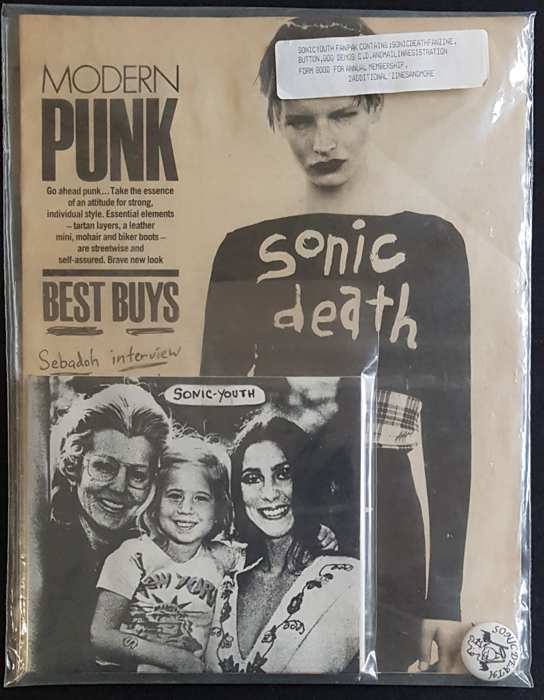 ソニックユース ファンジン　MODERNPUNK #4 Sonic Death ソニックユース ファンジン MODERNPUNK #4 Sonic Death