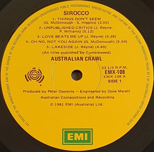 Australian Crawl - Sirocco