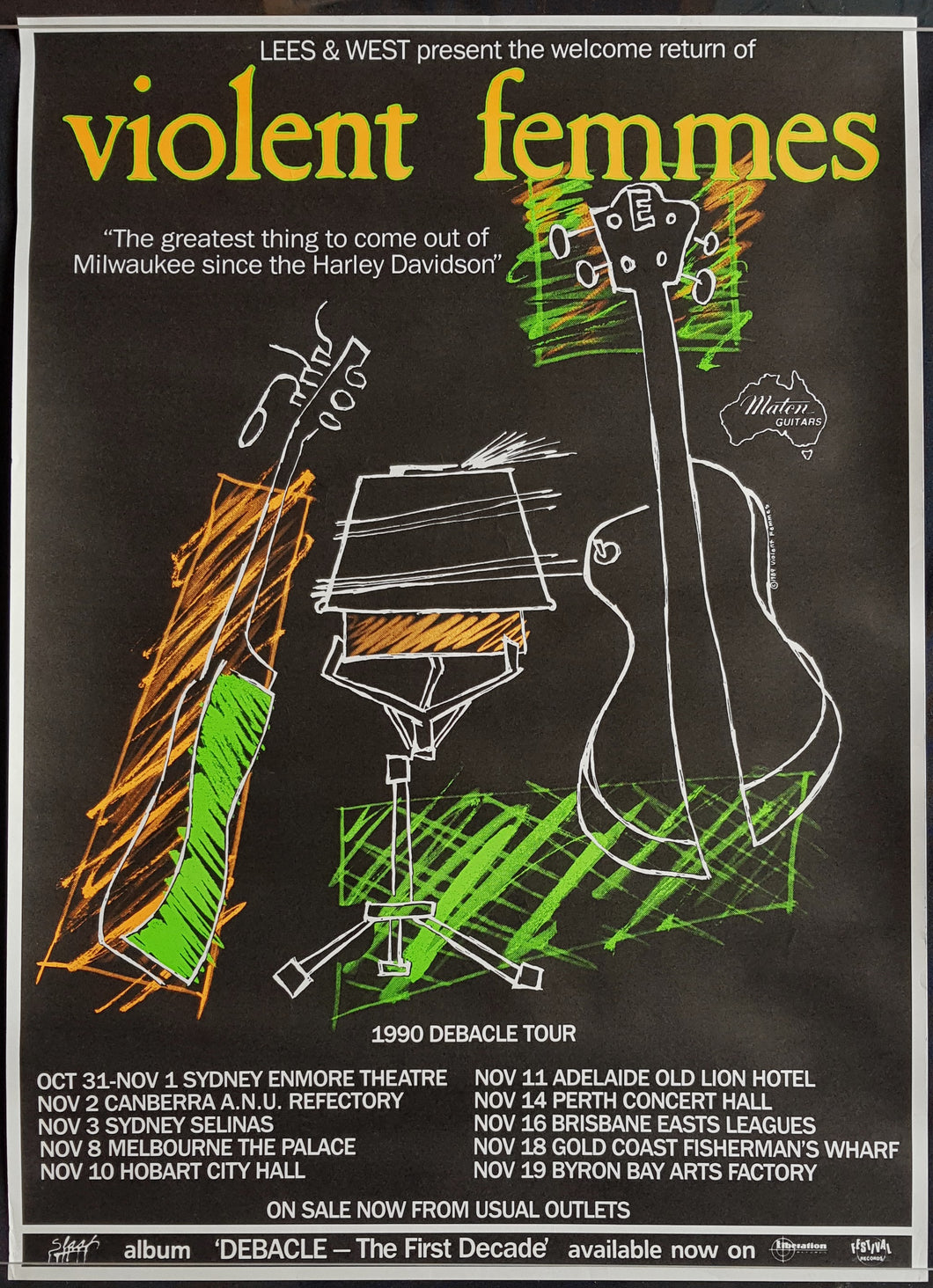 Violent Femmes 1990 Debacle Tour Vicious Sloth Collectables violent-femmes-1990-debacle-tour-vicious-sloth-collectables