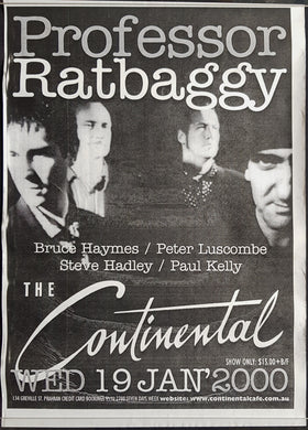 Professor Ratbaggy - The Continental 19 Jan. 2000