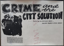 Load image into Gallery viewer, Crime + The City Solution - Final Aust. Gig
