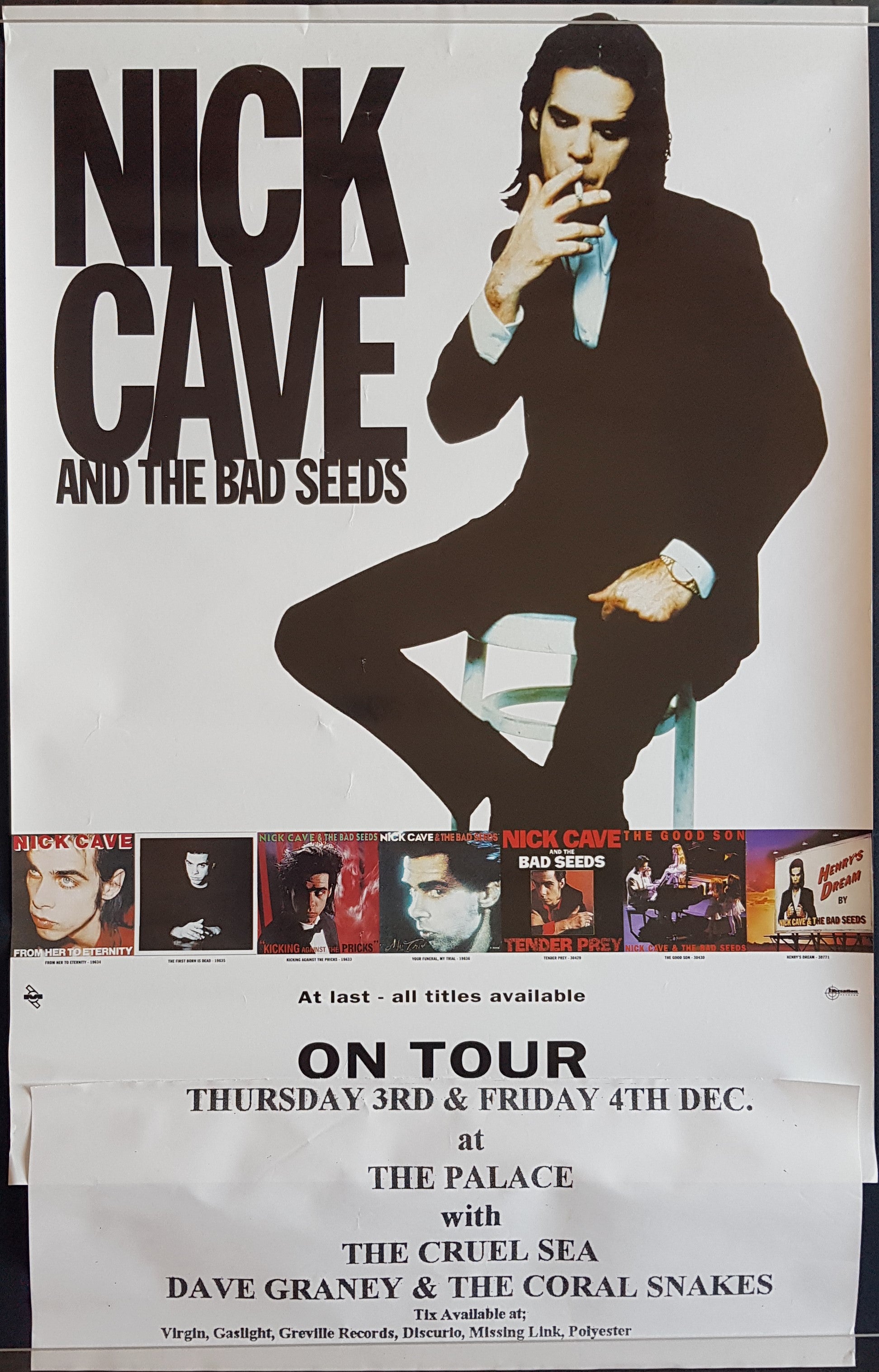 Nick Cave & The Bad Seeds - On Tour 1992 – Vicious Sloth Collectables