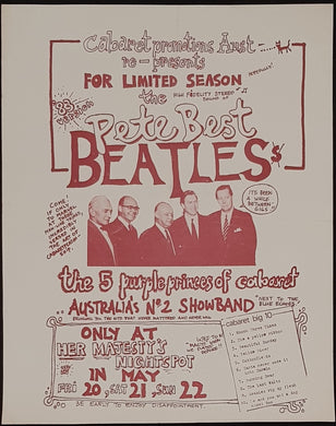 Pete Best Beatles - Only At Her Majesty's Nightspot 1983