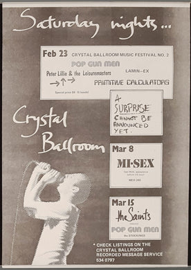 Saints - Saturday Nights...Crystal Ballroom - 1980