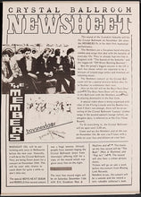 Load image into Gallery viewer, Boys Next Door - Crystal Ballroom Newsheet November 1979