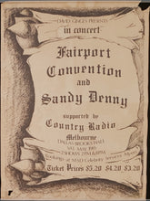 Load image into Gallery viewer, Fairport Convention &amp; Sandy Denny- David Ginges Presents - In Concert - 1973