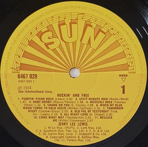Lewis, Jerry Lee - Rockin' And Free Previously Unissued Sun Sessions