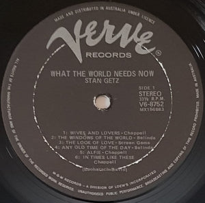 Stan Getz - What The World Needs Now - Plays Bacharach & David
