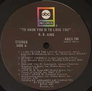 King, B.B. - To Know You Is To Love You