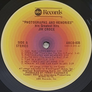 Jim Croce - Photographs & Memories (His Greatest Hits)