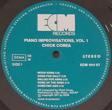 Load image into Gallery viewer, Chick Corea - Piano Improvisations Vol.1