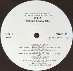 Rufus Featuring Chaka Khan - ABC Promotional Record For Radio Station Use Only