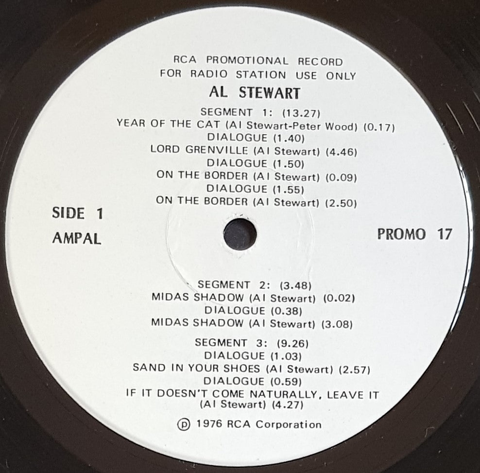 Stewart, Al - RCA Promotional Record For Radio Station Use Only