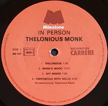 Load image into Gallery viewer, Thelonious Monk - In Person