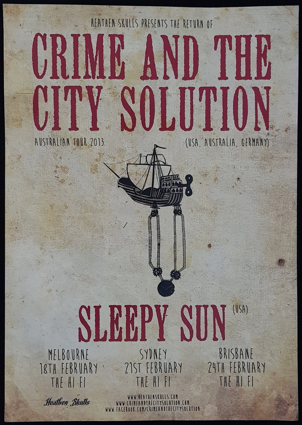 Crime + The City Solution - Australian Tour 2013