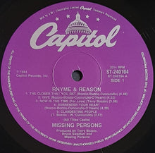 Load image into Gallery viewer, Missing Persons - Rhyme &amp; Reason
