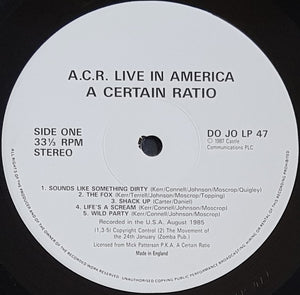 A Certain Ratio - Live In America