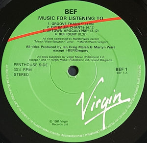 B.E.F. - Music For Listening To