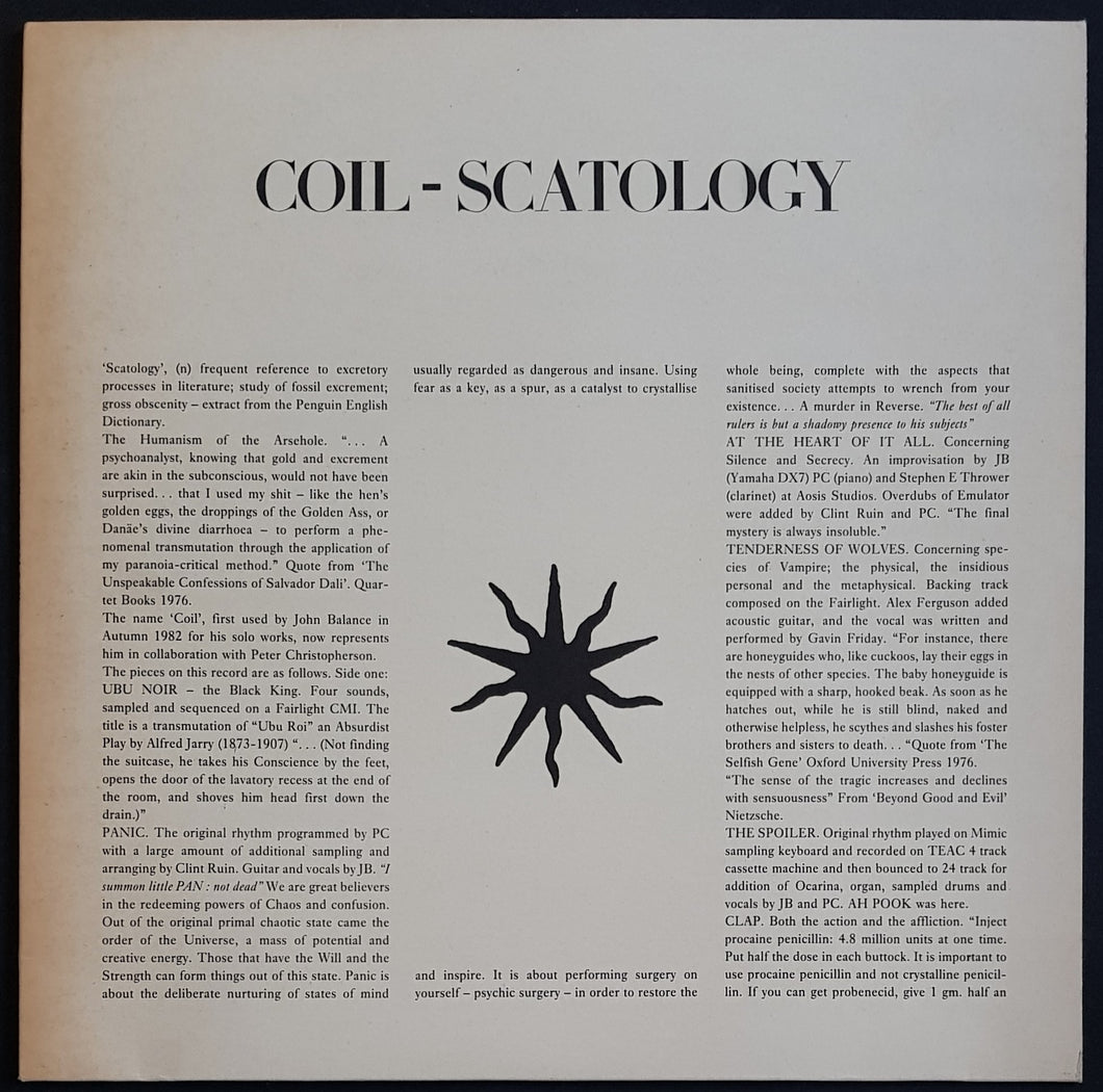 Coil - Scatology - Second edition