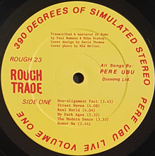 Load image into Gallery viewer, Pere Ubu - 390 Degrees Of Simulated Stereo. Ubu Live Volume 1