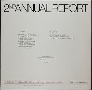 Throbbing Gristle - 2nd Annual Report - Backwards Version