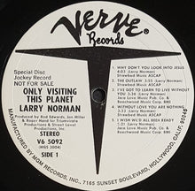 Load image into Gallery viewer, Norman, Larry - Only Visiting This Planet