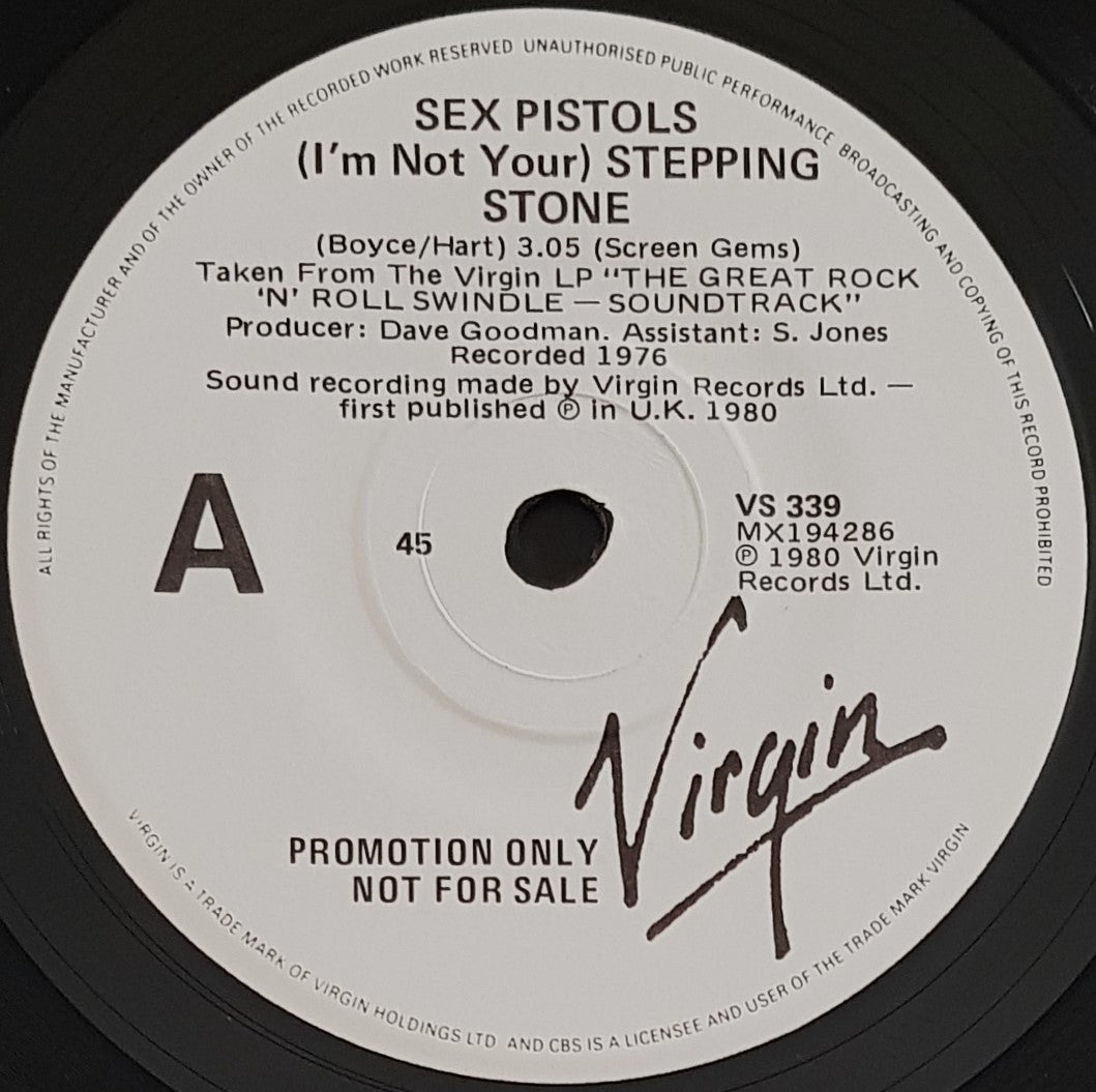 Sex Pistols - (I'm Not Your) Stepping Stone - White Label Promo