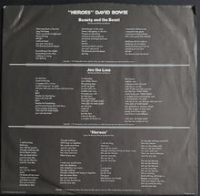 Load image into Gallery viewer, David Bowie - &quot;Heroes&quot;
