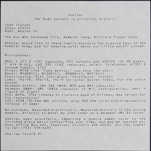 Shellac - The Rude Gesture (A Pictorial History)