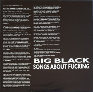 Big Black - Songs About Fucking