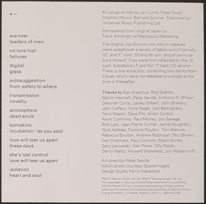 Joy Division - + - Singles 1978 - 80